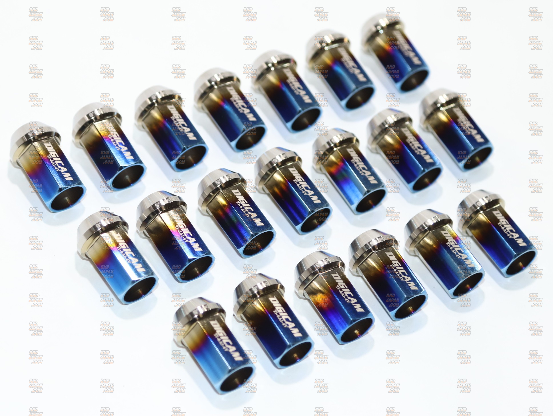 Digicam Titanium Racing Wheel Nut Set - 20pcs M12xP1.5 35mm 