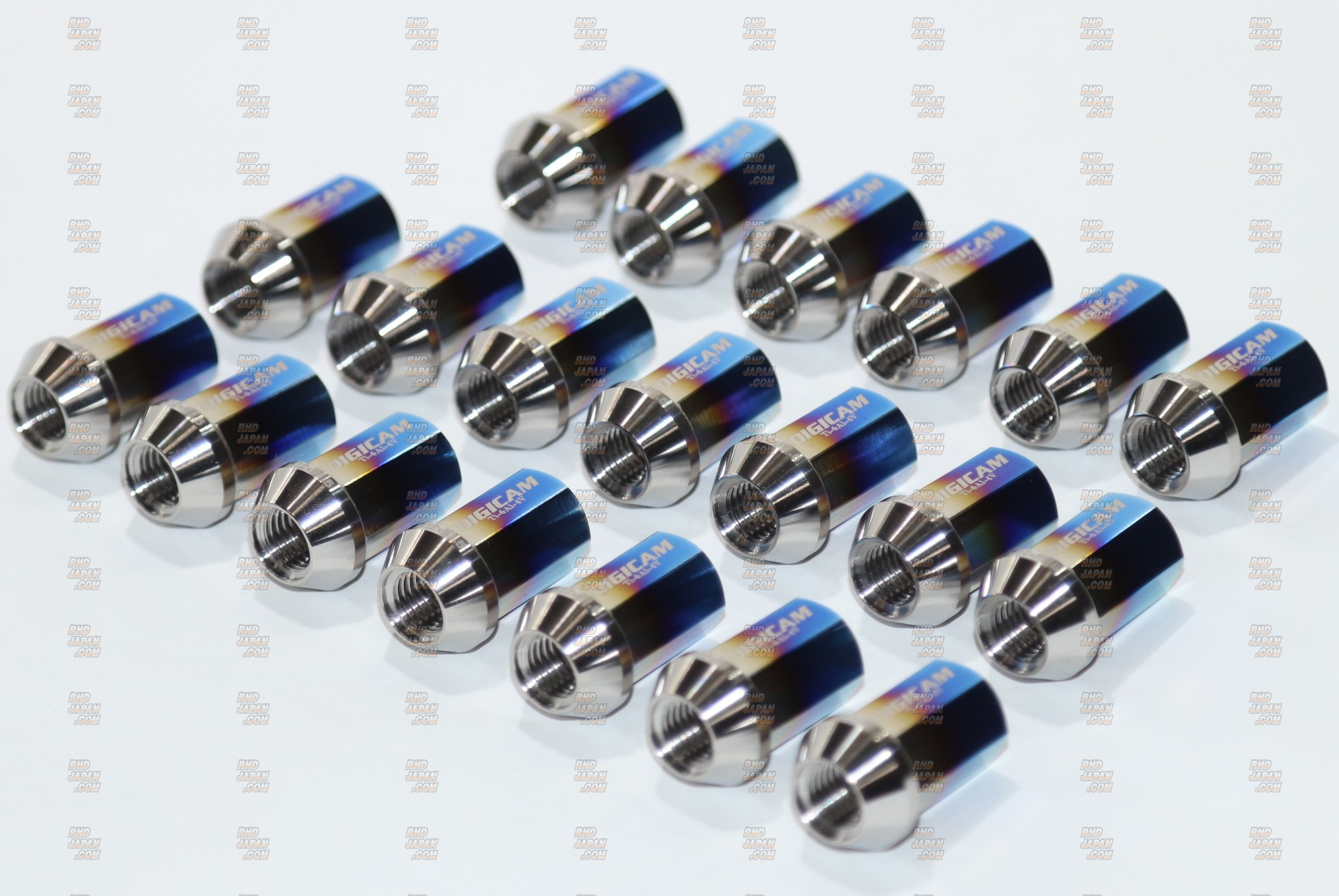 Digicam Titanium Racing Wheel Nut Set - 20pcs M12xP1.5 35mm 