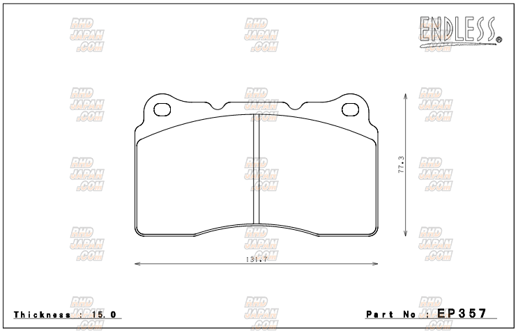 ENDLESS NA FD3S REAR用 ENDLESS BRAKE ROTOR E-SLIT REAR FOR MAZDA RX 7 FD3S ER310ES