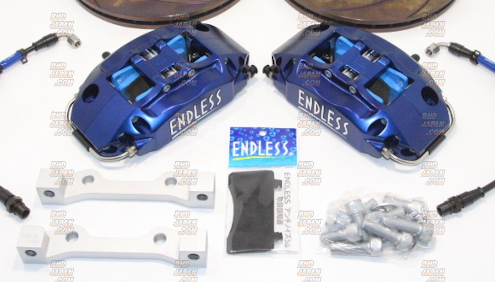 Endless 4Pot Front Brake Caliper System Inch Up Kit System Blue