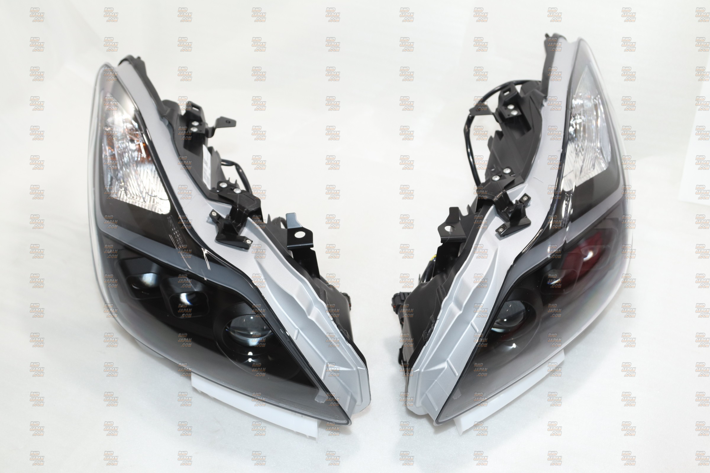 78 Works Fiber LED Headlight Set Black - Skyline Coupe CKV36 (G37 Infiniti)