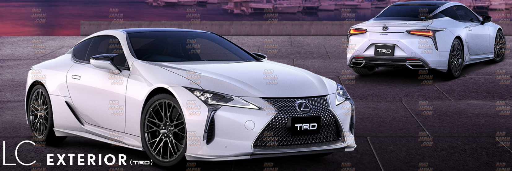 TRD Exterior Parts Side Skirt Set Black Edition - Lexus LC500 