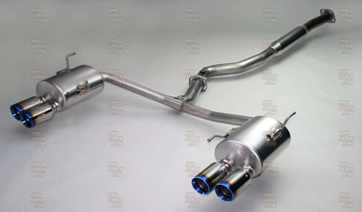 Ganador Vertex Sports Muffler Exhaust System with Center Pipe Full Titanium - WRX S4 VAG WRX STi VAB