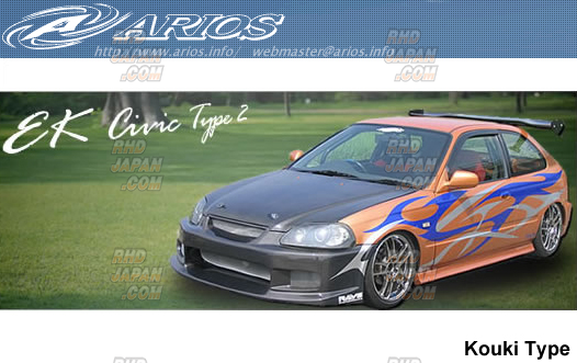 ARIOS Front Bumper FRP Type 2 - Kouki EK2 EK3 EK4 EK9