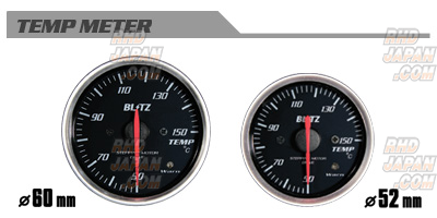 Blitz Racing Meter Panel Black & SD Meter Set White Temperature