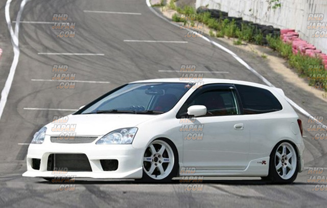 3Q Cars 3Q Designers Aero Front Bumper Unpainted with Net - Civic