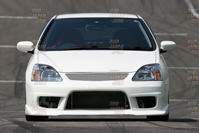 3Q Cars 3Q Designers Aero Front Bumper Unpainted with Net - Civic