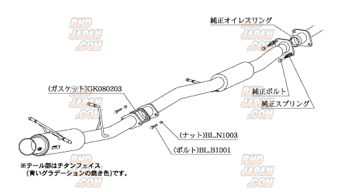 Kakimoto Racing Regu.06 & R Muffler Exhaust System - Impreza GGA
