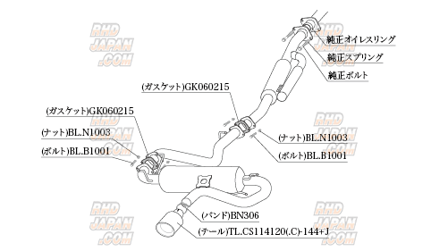 Kakimoto Racing Class KR Muffler Exhaust System Titan Face Steel