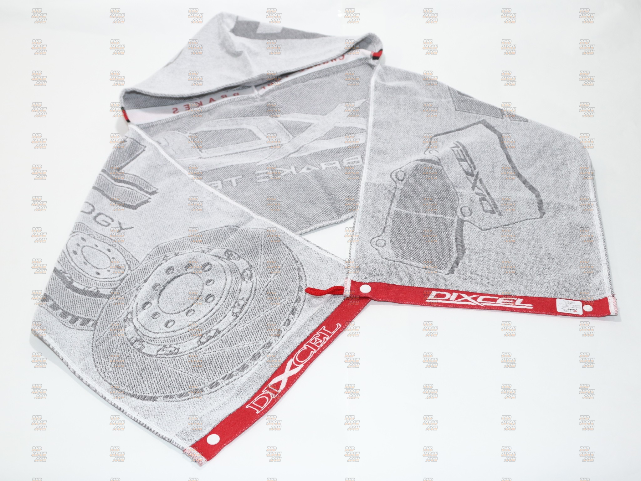 Dixcel Towel Hoodie Parker - Black & Red Line