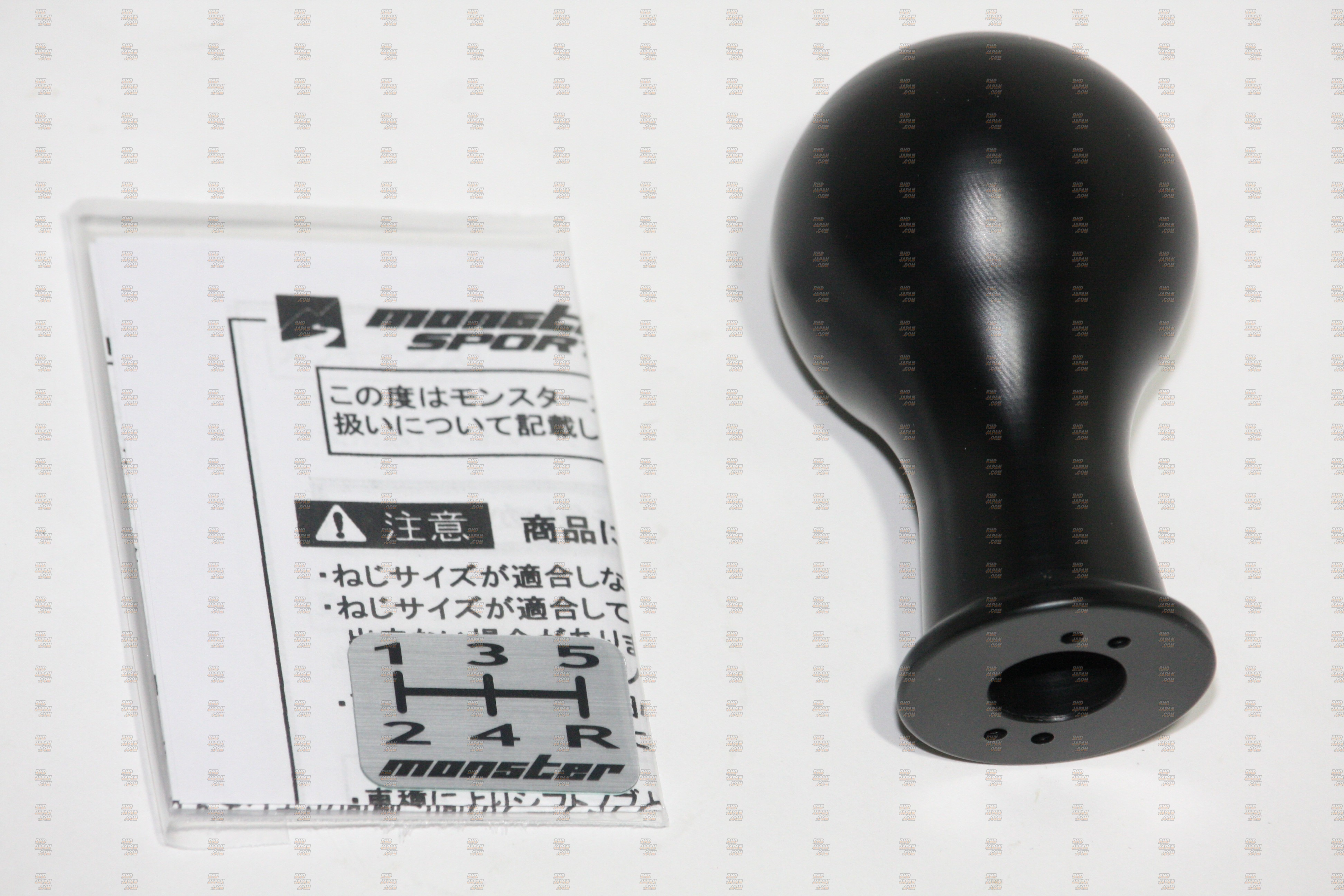 Monster Sport Shift Knob A-Type Black - 5-Speed M10x1.25 - RHDJapan