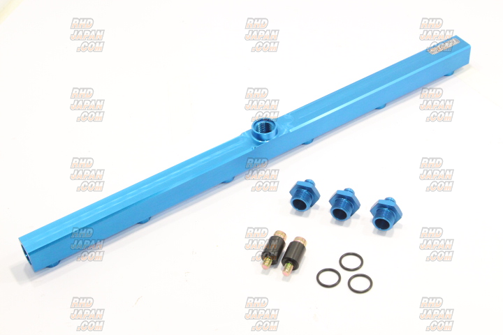 Tomei Fuel Delivery Pipe Blue Alumite DENSO / DeatschWerks AN6 Fittings - RB26DETT