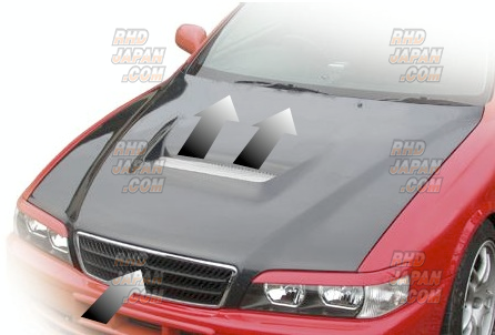Varis Cooling Bonnet Hood Carbon - Chaser JZX100 - RHDJapan