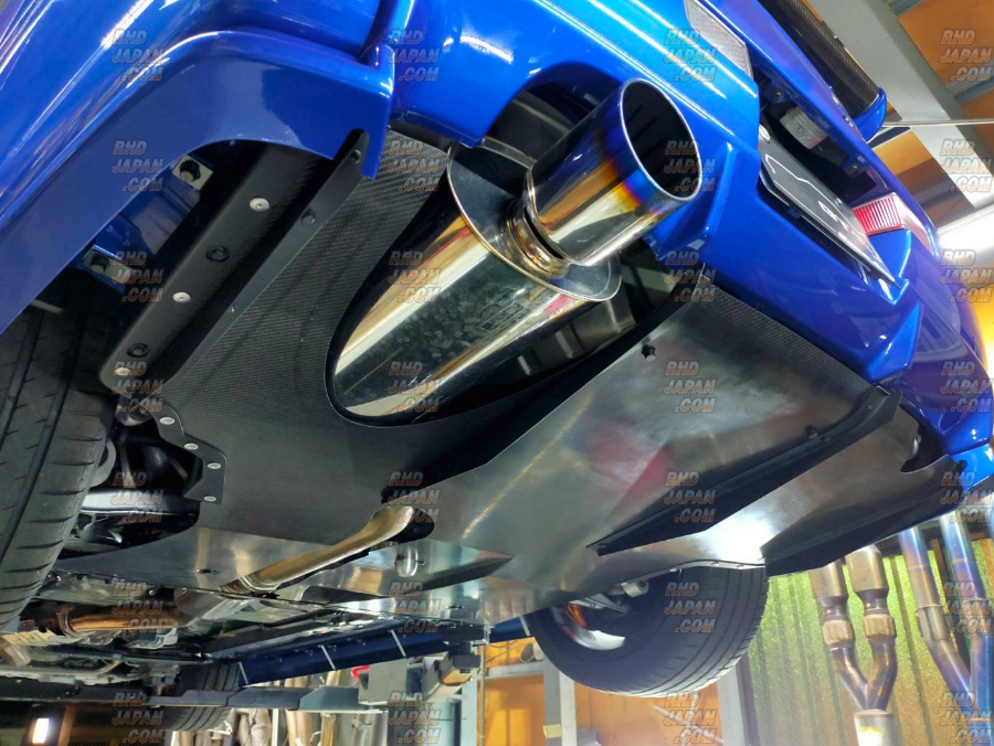 Diffuser On A Gt R R34 G-Style Global Auto Rear Under Diffuser Dry Carbon Fiber - Skyline GT-R ...