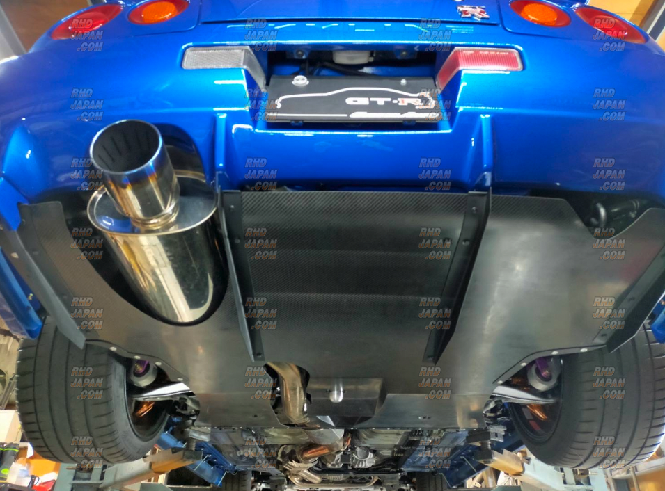 Diffuser On A Gt R R34 G-Style Global Auto Rear Under Diffuser Dry Carbon Fiber - Skyline GT-R ...