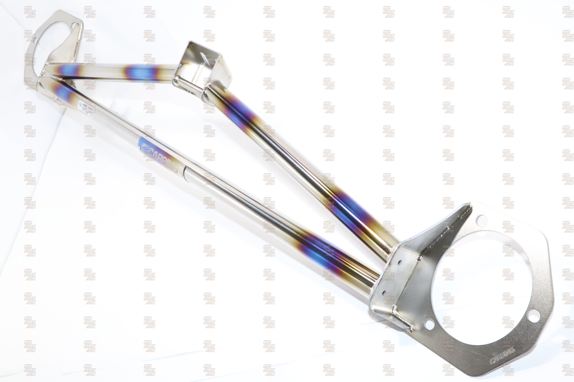 Okuyama Carbing Strut 3 Point Tower Bar Front Titanium - Civic EK4