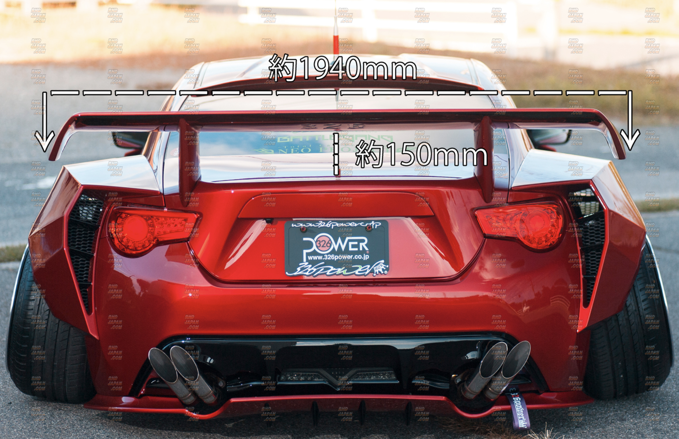 326 Power ManRiki Rear Wing Trunk Spoiler Wide Type - BRZ ZC6 86 
