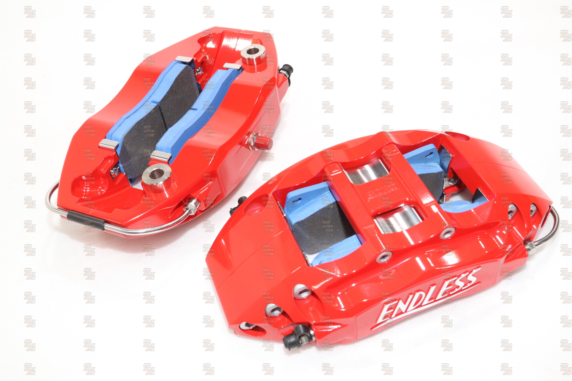 Endless Racing 6 & 4 System Inch Up Brake Caliper Full Kit Option Color Red Caliper / Black Rotor Hat SSM Pads - Supra JZA80 