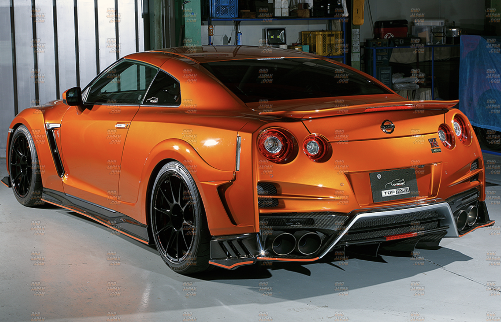 R35 Gt R Rear Glass Top Secret Rear Bumper Carbon Fiber / FRP Combination - GT-R R35 MY17 ...