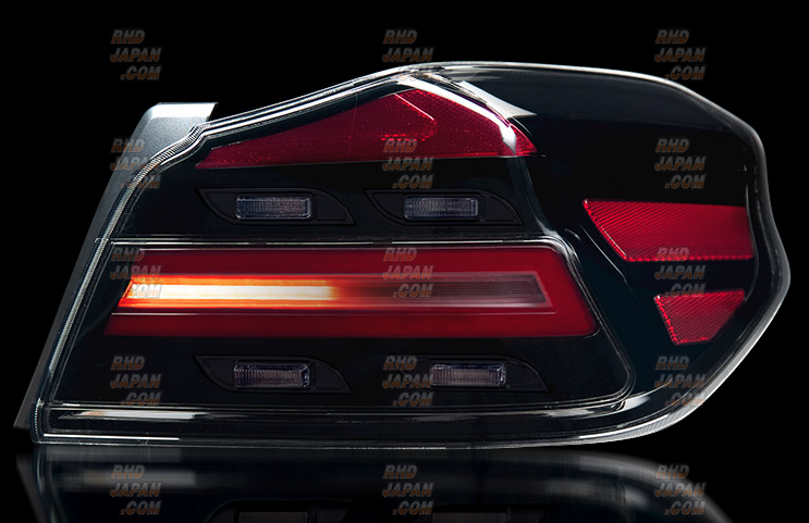 Corazon LED Tail Lamp Type-R Sequential Winker Black Lens - WRX S4 