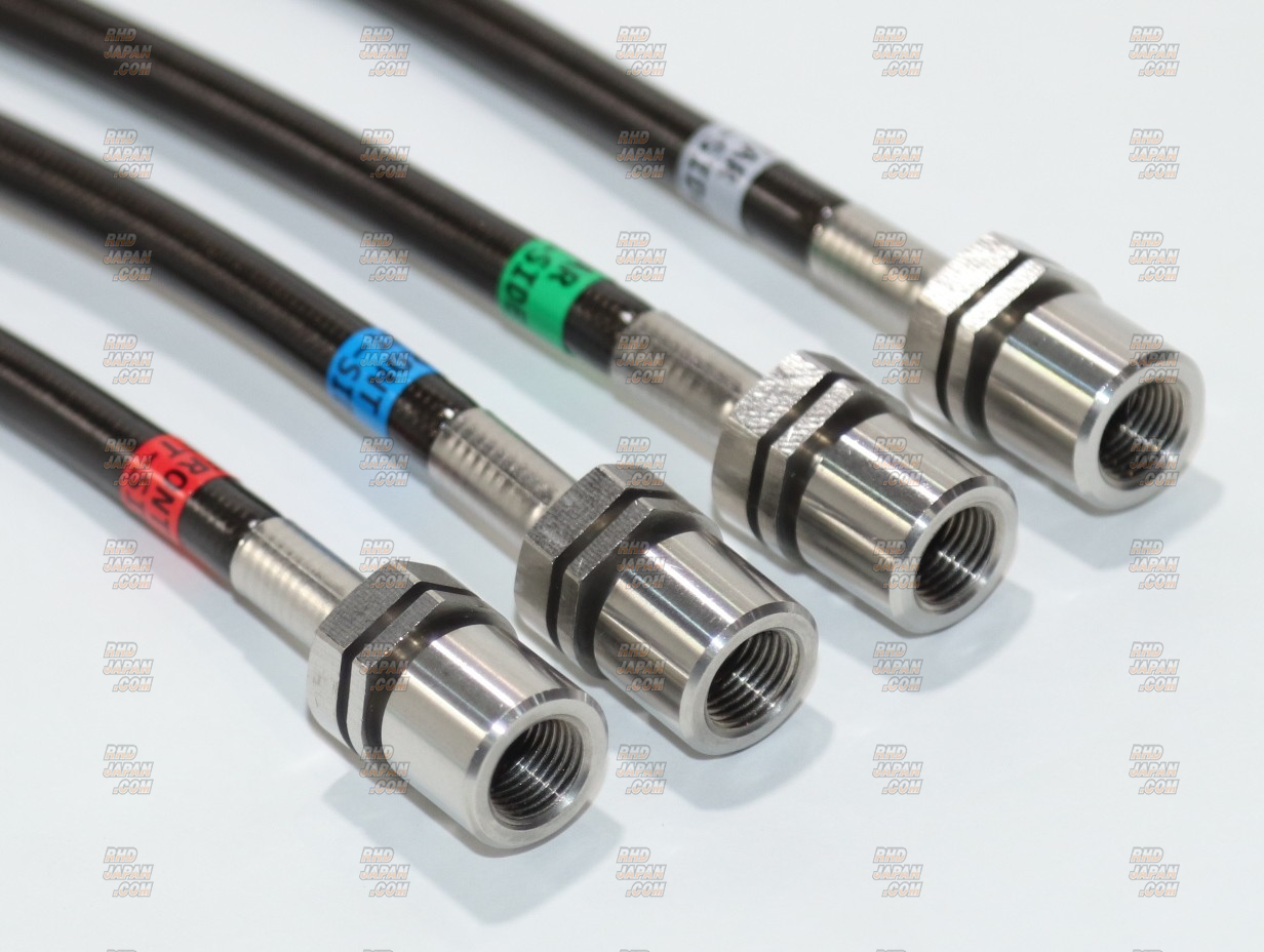 Project Mu Teflon Brake Line Stainless Fittings Smoke - Fairlady Z