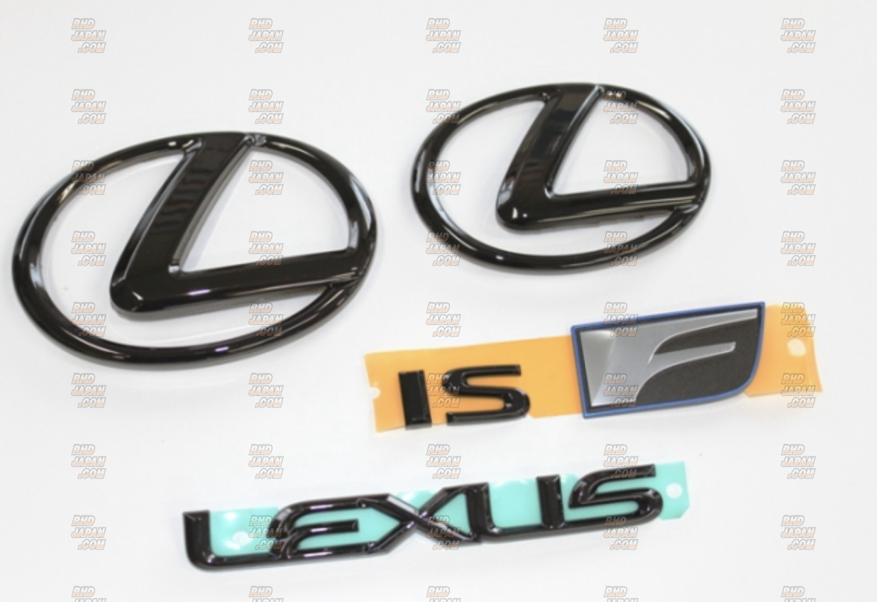 LEMS Black Emblem Front & Rear Full Set - Lexus IS-F USE20 - RHDJapan