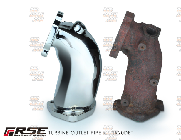 RSE Turbine Outlet Pipe - S13 S14 S15 SR20DET - RHDJapan