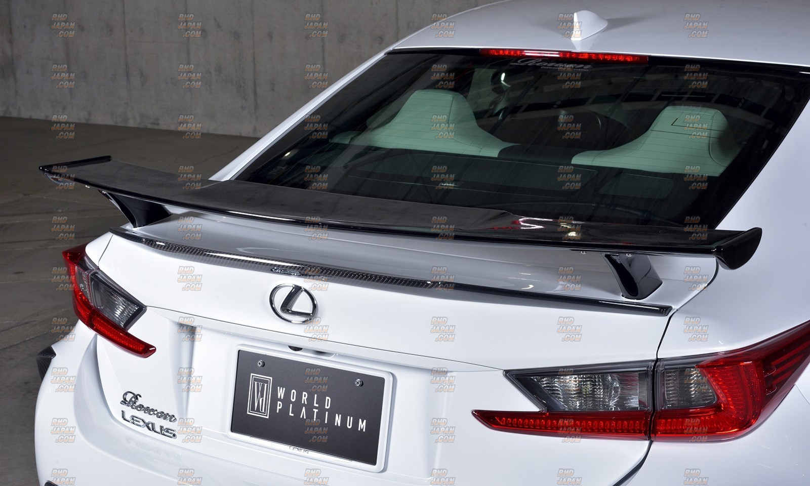 Rowen World Platinum Low Mount Rear Wing FRP + Carbon Fiber - Lexus RC-F USC10