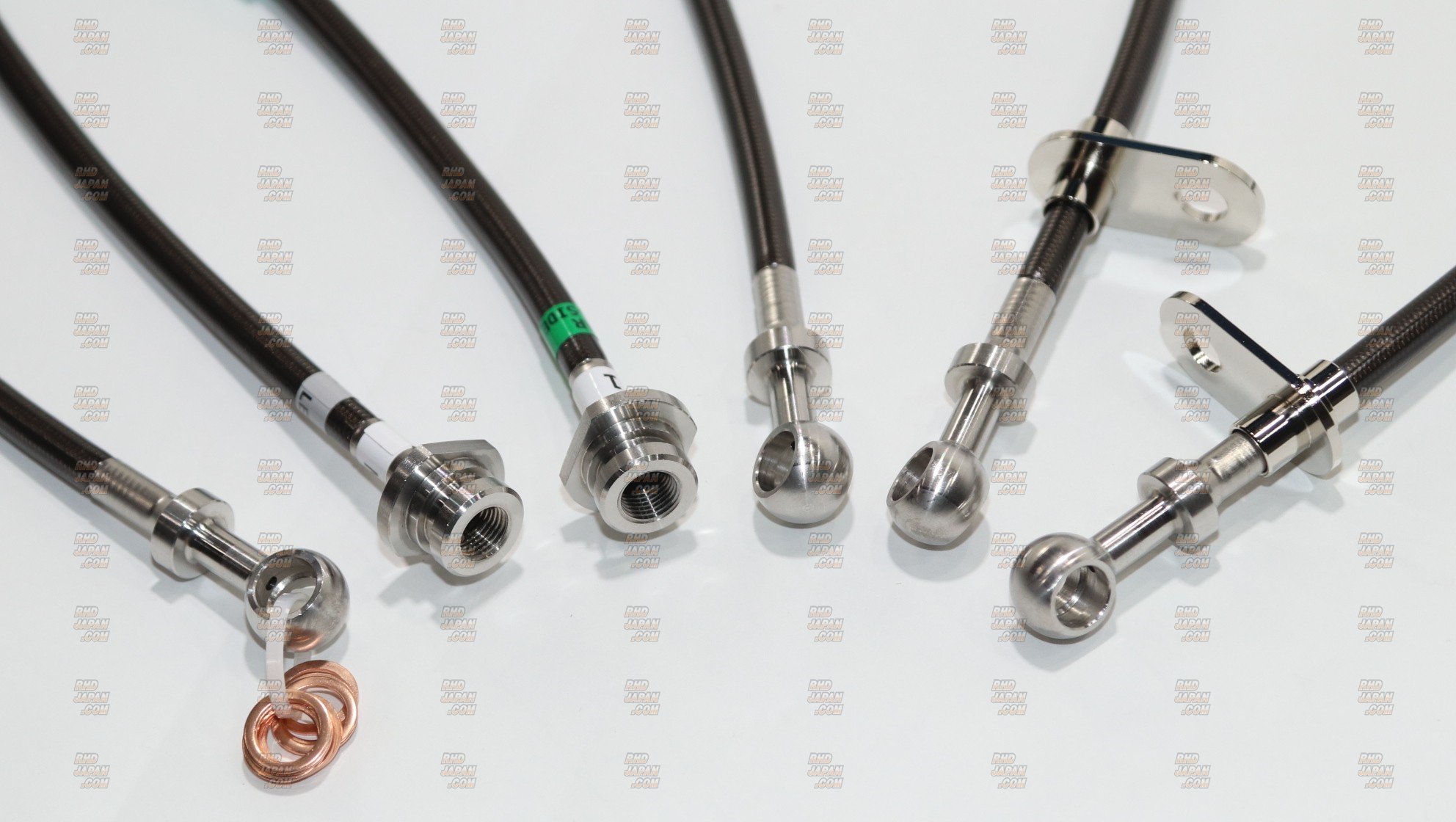 Project Mu Teflon Brake Line Stainless Fittings Smoke - Civic Type