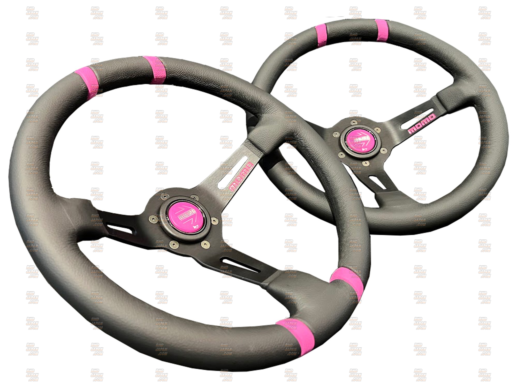 MOMO Drift Pink Ribbon Steering Wheel 350mm - RHDJapan