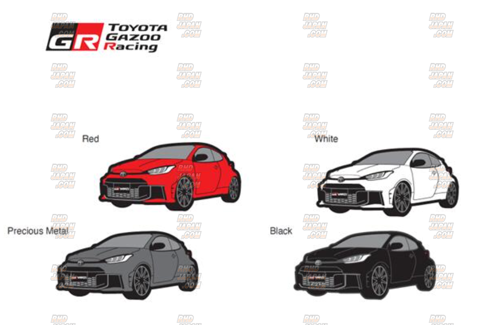 Toyota Gazoo Racing TGR Collection Rubber Magnet GR Yaris Black - RHDJapan
