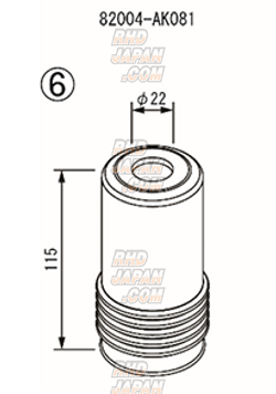 HKS Hipermax Series Repair Dust Boots - 115mm Long 22mm Hole