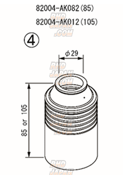 HKS Hipermax Series Repair Dust Boots - 85mm Long 29mm Hole