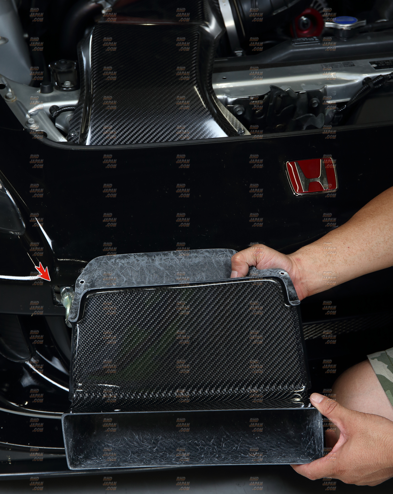 RG-O Ram Air Duct for Mugen High Perofmrance Air Cleaner Carbon