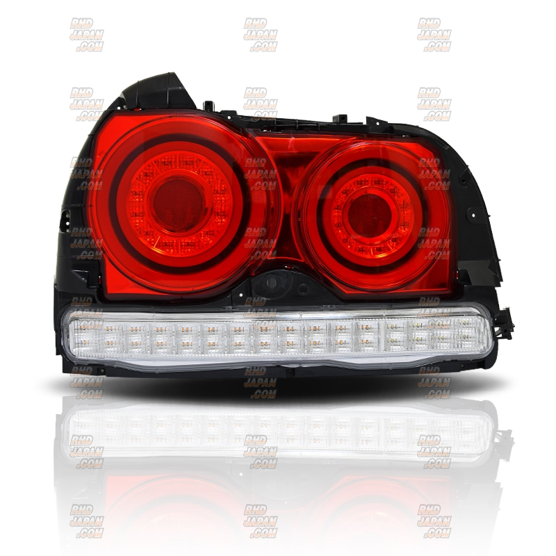 78 Works Fiber LED Headlight Set Red Clear - ENR34 ER34 HR34 4-Door Sedan