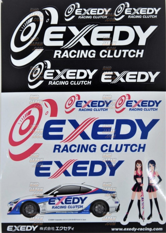 EXEDY Logo Sticker Sheet - B6 Size - RHDJapan