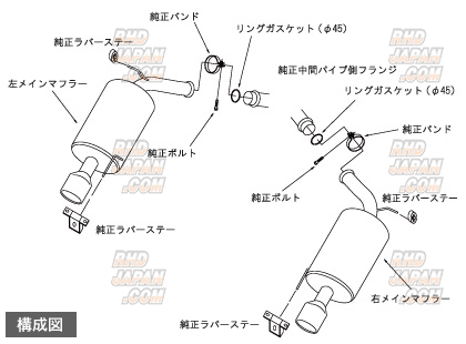 HKS Legamax Premium Muffler Exhaust System - V36 - RHDJapan