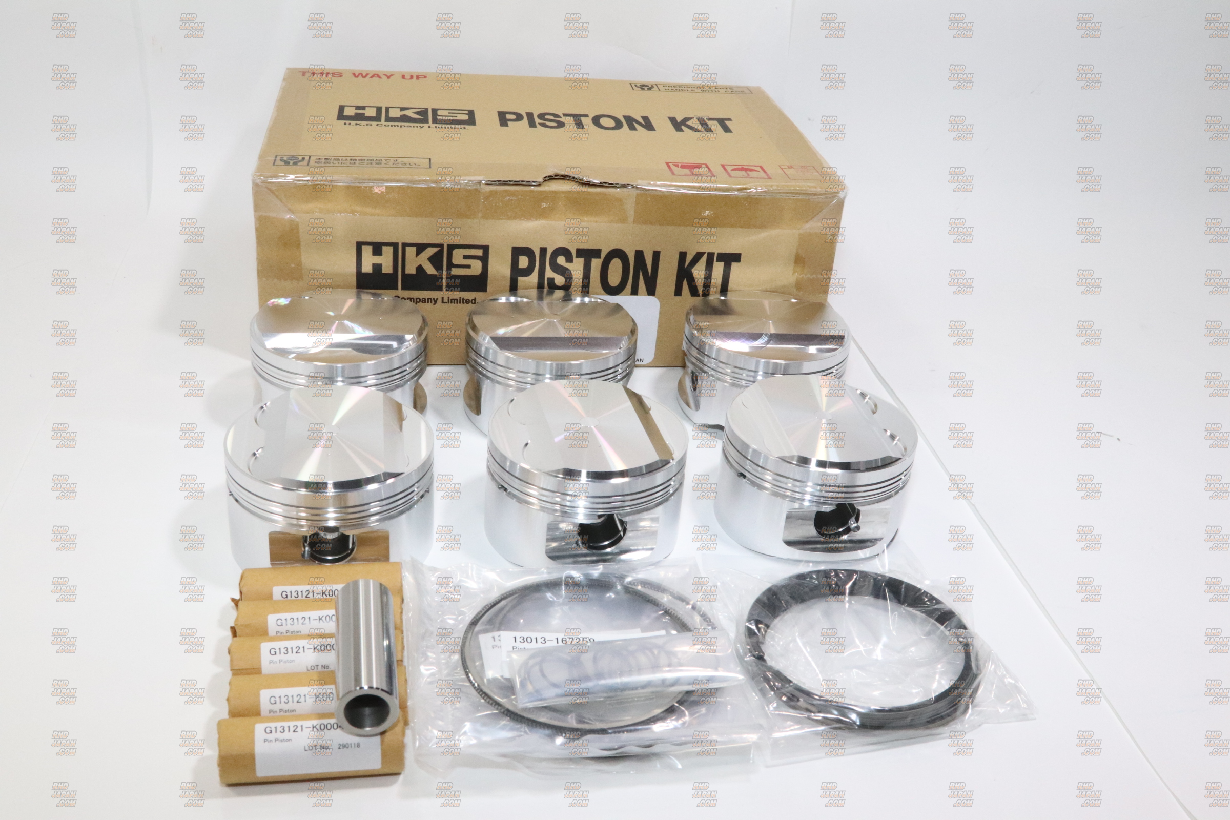 HKS Forged Piston Kit Step 2 86mm Nickel Chromed Molybdenum - BNR32 BCNR33 BNR34