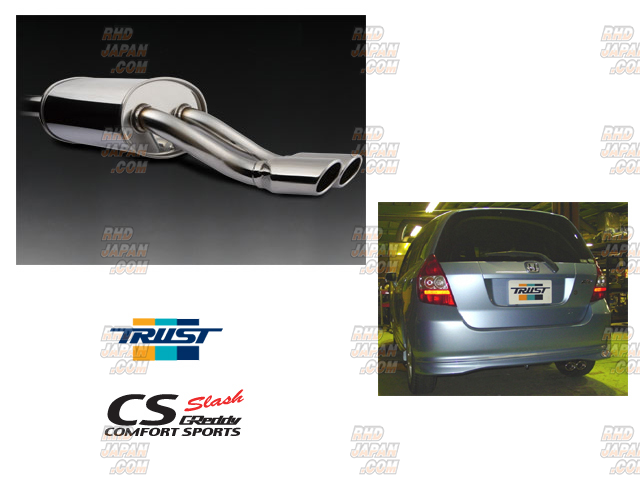 （まさ）フィットrs ge8 TRUST GReddy Trust GReddy Comfort Sports Oval Twin Tip Exhaust Muffler - Fit
