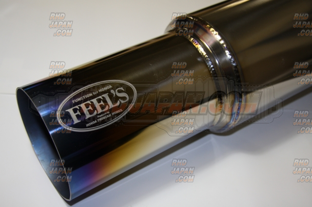 Feel's Sports Muffler Single Cat-Back Exhaust Half Titanium