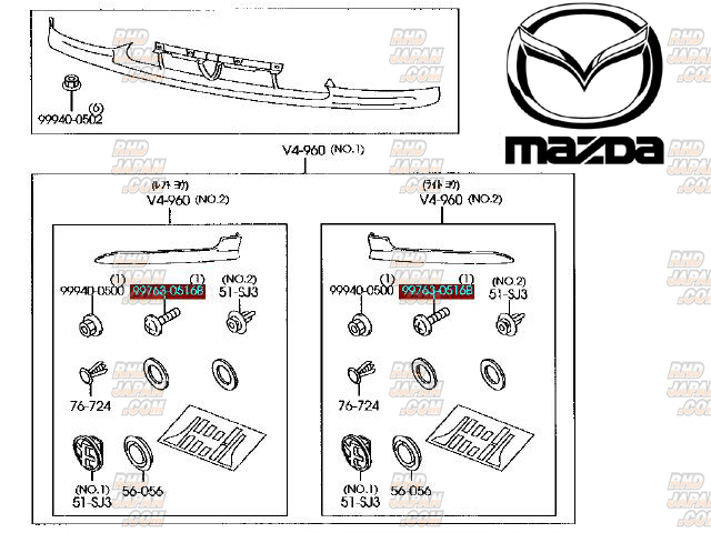 Mazda OEM Tapping Screw 0516B SE3P RX-8 - RHDJapan