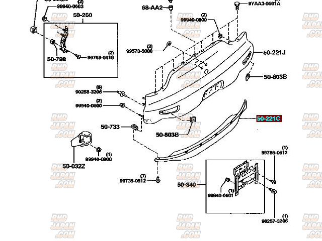 Mazda OEM Rear Lower Bumper 231A FD3S