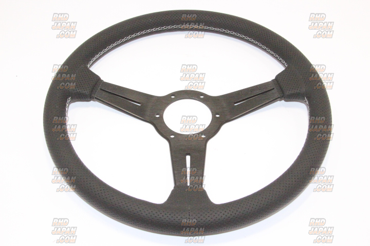 NARDI Classic Steering Wheel - Punching Leather Black Spoke - RHDJapan