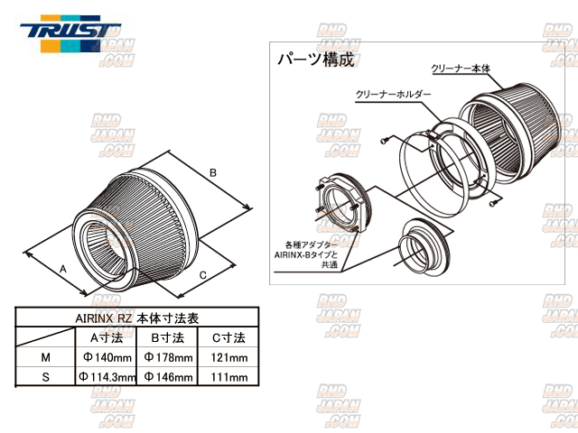 Trust GReddy AIRINX RZ Type Air Intake - Lancer Evolution X CZ4A