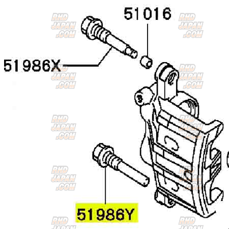 Mitsubishi OEM Lower Caliper Bolt