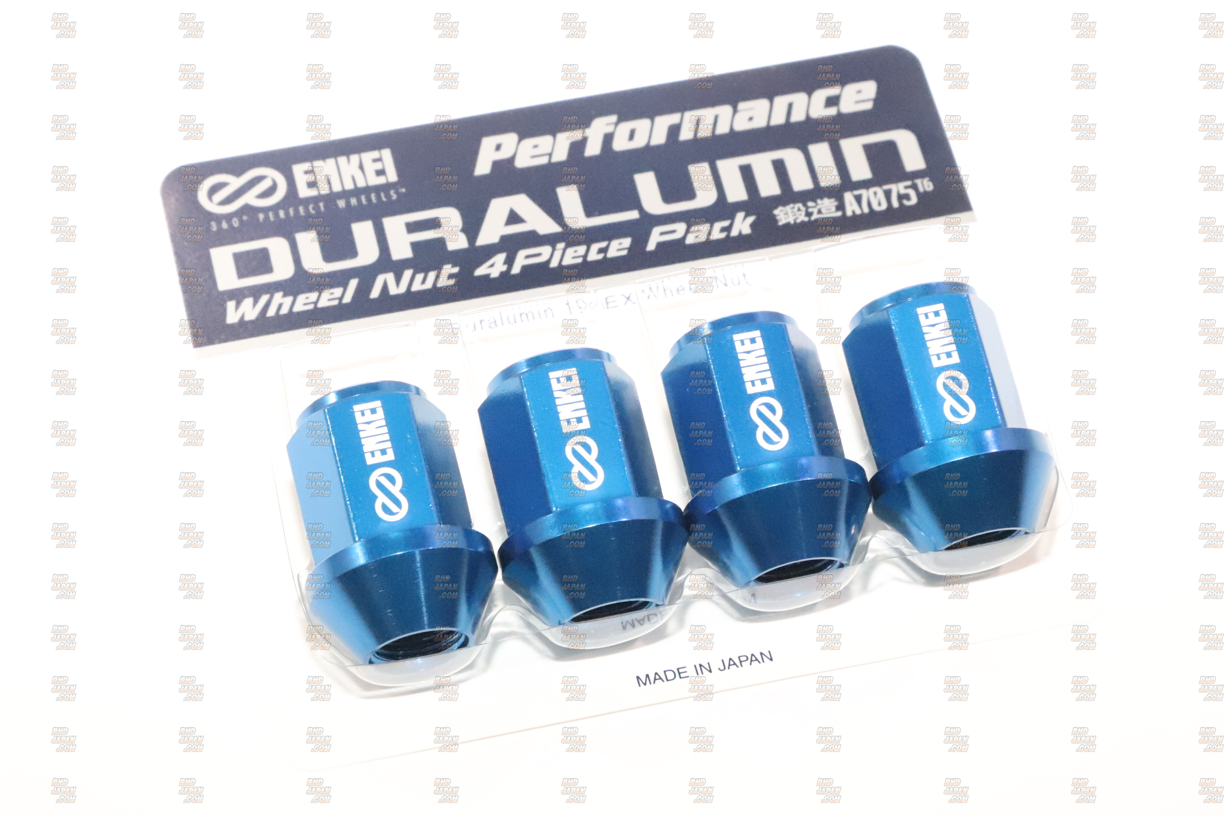 Enkei Performance Duralumin Wheel Lock Nut Set Blue - M12x1.25