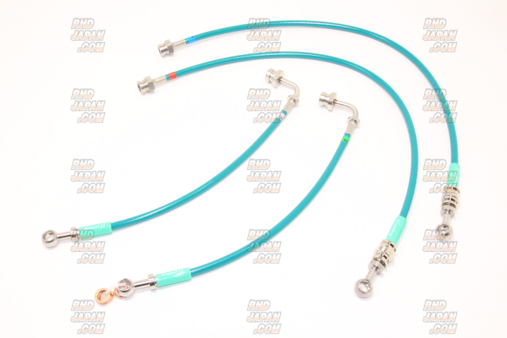 Project Mu Teflon Brake Line Stainless Fittings Green - CT9A