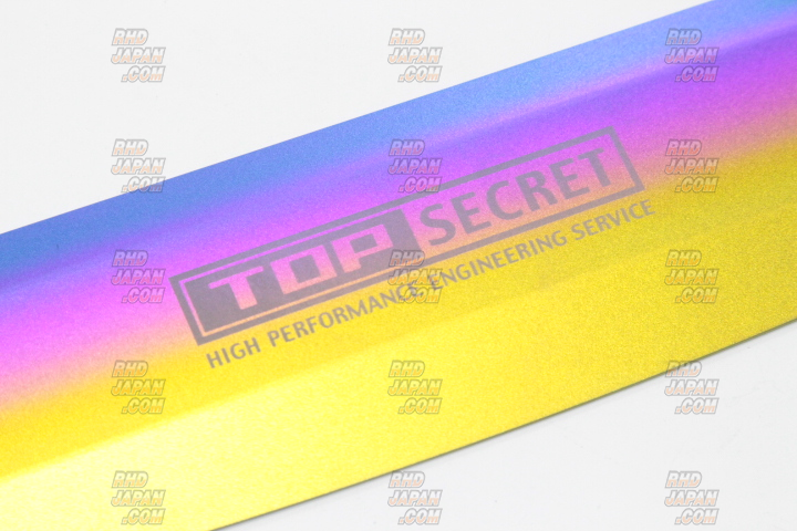 Top Secret Engine Cover Titanium Plate Blue To Gold - R35