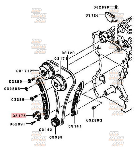 Mitsubishi OEM Timing Chain Guide - Evolution X CZ4A