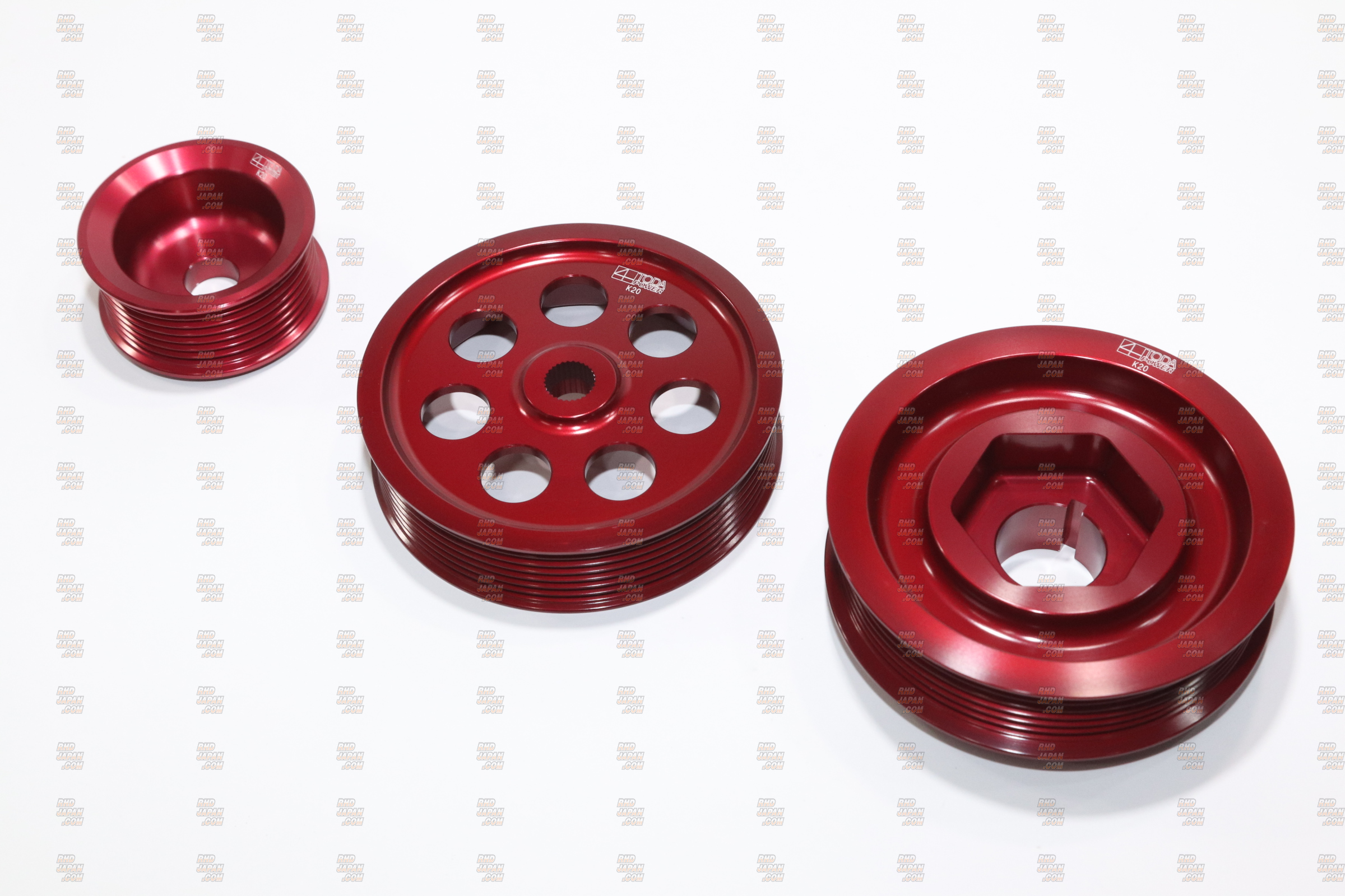 Toda Racing Light Weight Front Pulley Kit without A/C Red - DC5